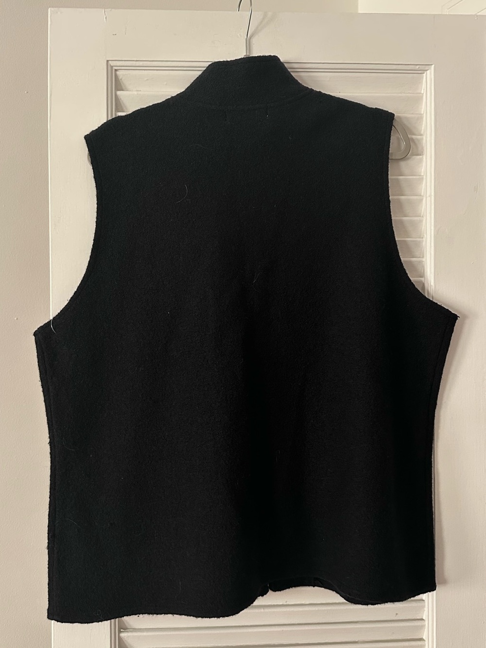 Coldwater Creek 100% Wool Ruffle-Trim Vest - Black - Size 2X, fits like L - Picture 5 of 5